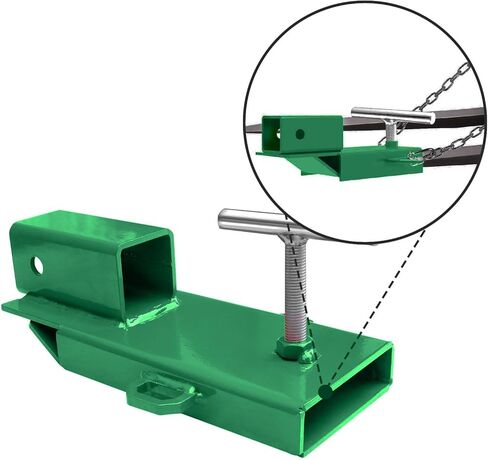 Forklift Trailer Hitch Attachment, 2 Inch Hitch Receiver Pallet Fork Trailer Towing Adapter with Safety Chain,1PC(Black) in Kuwait