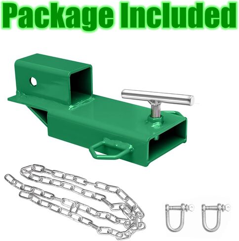 Forklift Trailer Hitch Attachment, 2 Inch Hitch Receiver Pallet Fork Trailer Towing Adapter with Safety Chain,1PC(Black) in Kuwait