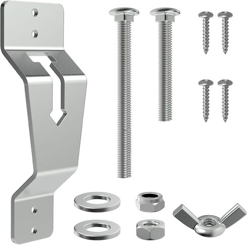 حاملة إطارات احتياطية على الحائط للمقطورات المغلقة ، قوس حاملة الإطارات الاحتياطية للمقطورة المغلقة ، قم بتركيب الإطار الاحتياطي الخاص بك مباشرة على جدار الإطارات المقطوعة الخاصة بك الأسود in Kuwait