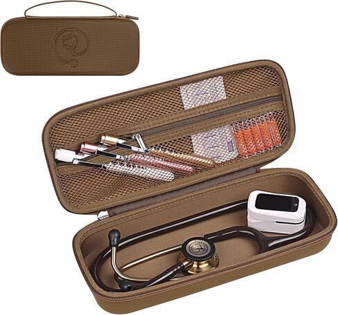 حالة سماعة الطبيب المحمولة متوافقة مع 3M Littmann Classic III ، II S.E خفيفة الوزن ، أمراض القلب ، MDF ، حالة السماعات الصلبة مع جيب الشبكة للملحقات الطبية بالحرارة in Kuwait