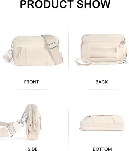 أكياس كروس صغيرة للنساء من نايلون معصم محفظة RFID مع 4 سستة تحمل جميع حامل بطاقة ائتمان المحفظة in Kuwait