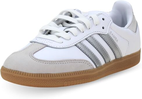 Adidas Samba OG Womens Sneaker (صمغ فضية معدني أبيض ، 9.5) in Kuwait
