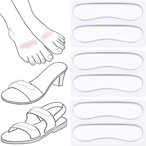 6 Pair Sandal Shoe Strap Extender Heel Sandal Strap Cushion Strips Heel Grips Liner Insert for Shoes Too Big Preventing Slipping, Rubbing, Non-Slip in Saudi Arabia