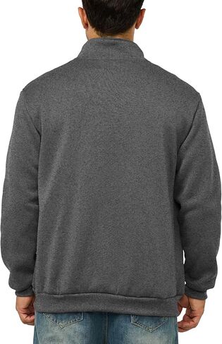 Men's Fleece Jackets Casual Lightweight Full Zip Sweatshirts Athletic Outdoor Coats with Pockets in Kuwait