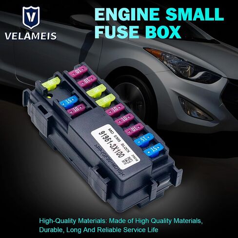 Engine Small Fuse Box Compatible 91951-3X150 Compatible with 2014 2015 2016 Hyundai in Saudi Arabia