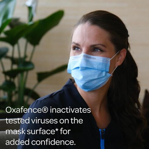 قناع الوجه من المستوى 3 ASTM مع Oxafence-FDA cleared ، من صنع الولايات المتحدة الأمريكية عن طريق حماية بروغير ، 4 فترات-معملة من أجل تعطيل 99.9 ٪ من الفيروسات المختبرة* in Saudi Arabia