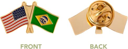 Desert Cactus Brazil Flag Lapel Pin Country Enamel Made of Metal Souvenir Hat Men Women Patriotic Brazilian (Rectangle Pin) in Saudi Arabia