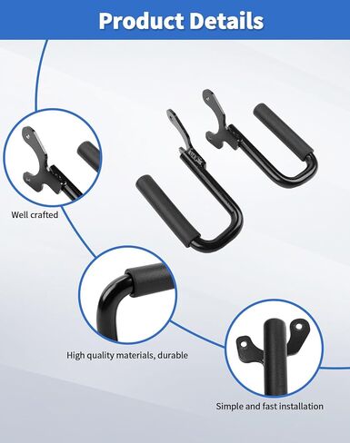 مقابض إمساك الأمامية تناسب 1997-2006 Jeep TJ Wrangler Grab Bar مقبض قبضة الصلب الأمامي 97-06 Jeep Wrangler TJ Grab Bar ، Red in Saudi Arabia