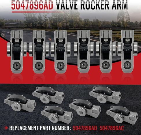 ذراع الصمام الروك ، مجموعة من 6 اليسار الصمام اليمين روك كدينات Rocker ARM 5047896AD لكرايسلر باسيفيكا/Voyager Jeep Gladiator/Cherokee/Wrangler RAM Promaster 1500 2500 3500 in Kuwait