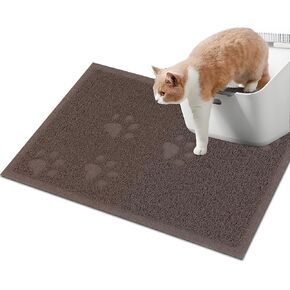 Darkyazi Cat Sterter Box Mat for Floor Strapping Lacking Packing Non-Slip ، والتحكم في الانتثار ، ونظيفة سهلة ، ومقاومة للماء ، وليخون على الكفوف (23.5 "× 15.75" ، الأزرق الفضي) in Kuwait