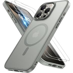 Miracase 2025 Upgraded Magnetic for iPhone 15 Plus Case [Compatible with MagSafe] [with 2X Screen Protector] Military-Grade Protection, Anti-Fingerprint, Slim Case for iPhone 15 Plus 6.7 inch, Black in Saudi Arabia