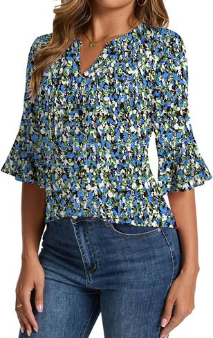 نساء 3/4 قمصان قمصان للنساء ربيع أزياء الملابس العصرية بلوزات الصيف S-XXL in Kuwait