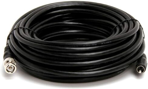 Cmple RG59U 75 قدم BNC ذكر إلى RCA ذكر، 75 أوم، كابل فيديو BNC محوري إلى RCA، أسود، (455-N) in Kuwait