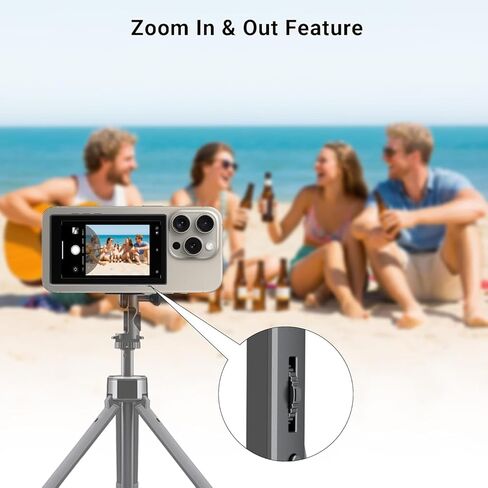 4K Selfie Monitor for iPhone Android, Magnetic Rear Camera Screen with 33ft Bluetooth Remote, Ideal for Content Creators & Travel Vloggers (OM01 Lite) in Kuwait