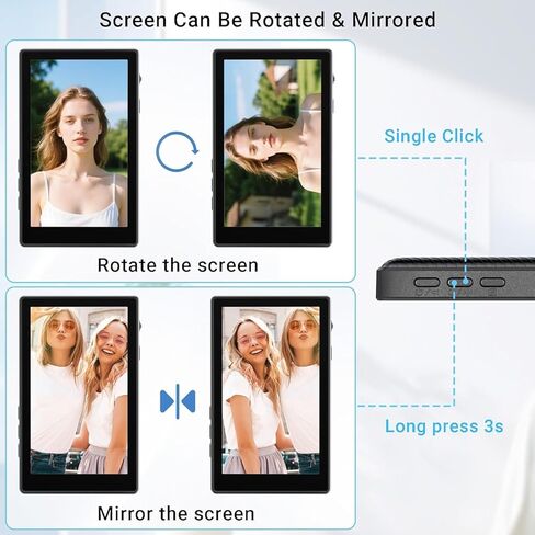 4K Selfie Monitor for iPhone Android, Magnetic Rear Camera Screen with 33ft Bluetooth Remote, Ideal for Content Creators & Travel Vloggers (OM01 Lite) in Kuwait
