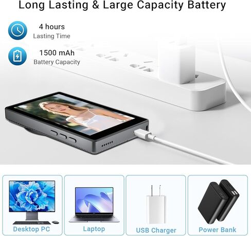 4K Selfie Monitor for iPhone Android, Magnetic Rear Camera Screen with 33ft Bluetooth Remote, Ideal for Content Creators & Travel Vloggers (OM01 Lite) in Kuwait