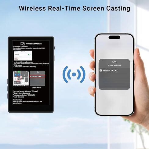 4K Selfie Monitor for iPhone Android, Magnetic Rear Camera Screen with 33ft Bluetooth Remote, Ideal for Content Creators & Travel Vloggers (OM01 Lite) in Kuwait