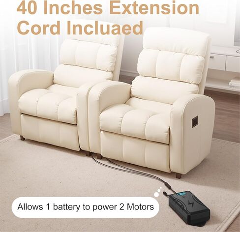 حزمة بطارية للأثاث المتدلي مع شاحن ، 2500 مللي أمبير في الساعة كرسي عالمي حزمة بطارية قابلة لإعادة شحنها مع شاشة LED للكرسي الكهربائي ، الأريكة ، الأريكة ، كرسي المصعد ، أثاث متحركان (رمادي) (رمادي) in Kuwait