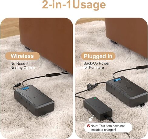 حزمة بطارية للأثاث المتدلي مع شاحن ، 2500 مللي أمبير في الساعة كرسي عالمي حزمة بطارية قابلة لإعادة شحنها مع شاشة LED للكرسي الكهربائي ، الأريكة ، الأريكة ، كرسي المصعد ، أثاث متحركان (رمادي) (رمادي) in Kuwait