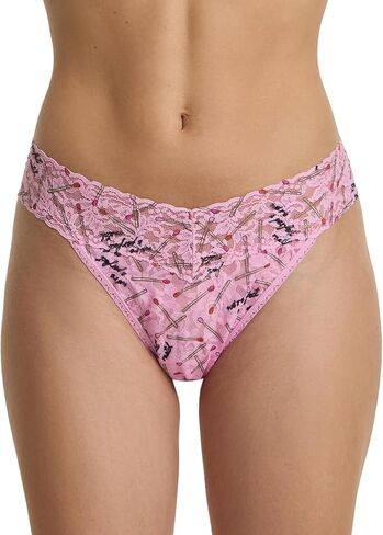 hanky panky Signature Lace Printed Original Rise Thong (PR4811P),Overjoyed in Kuwait