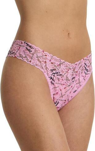hanky panky Signature Lace Printed Original Rise Thong (PR4811P),Overjoyed in Kuwait
