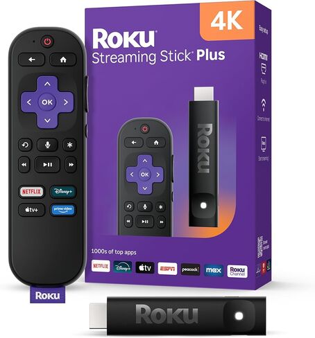 Roku Streaming Stick Plus 2025 - 4K & HDR Roku Streaming Device for TV with Voice Remote - Free & Live TV in Saudi Arabia