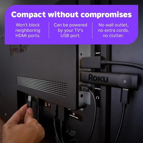 Roku Streaming Stick Plus 2025 - 4K & HDR Roku Streaming Device for TV with Voice Remote - Free & Live TV in Saudi Arabia