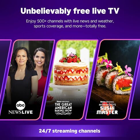 Roku Streaming Stick Plus 2025 - 4K & HDR Roku Streaming Device for TV with Voice Remote - Free & Live TV in Saudi Arabia