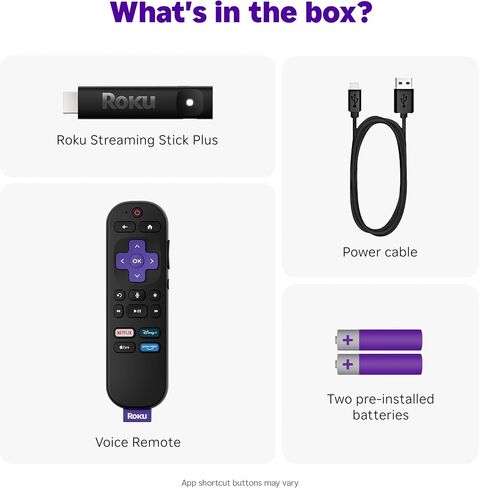 Roku Streaming Stick Plus 2025 - 4K & HDR Roku Streaming Device for TV with Voice Remote - Free & Live TV in Saudi Arabia