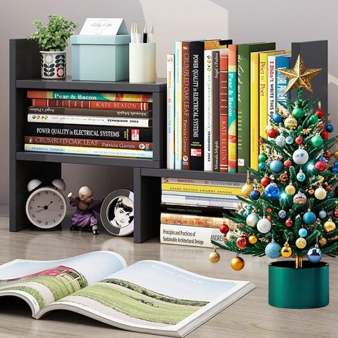 منظم الجرف المكتبي Shellkingdom ، أرفف سطح المكتب على شكل H ، رف زاوية سطح المكتب القابل للتعديل ، رف تخزين رف الكتب وديكور المقصورة للمكتب ، الطاولة ، المدرسة ، المكتب ، منظم مكتب المسكن - الأسود in Kuwait