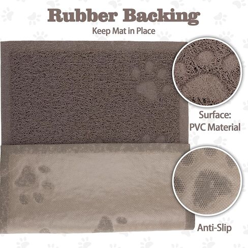 Darkyazi Cat Sterter Box Mat for Floor Strapping Lacking Packing Non-Slip ، والتحكم في الانتثار ، ونظيفة سهلة ، ومقاومة للماء ، وليخون على الكفوف (23.5 "× 15.75" ، الأزرق الفضي) in Kuwait