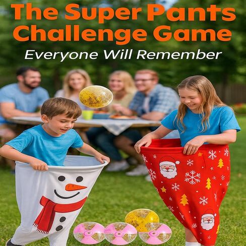 Kywyoyou Granny Pants Yard Game - تتابع السراويل الممتدة الضخمة مع 8 كرات نطاط ، ومضخة الهواء ، ولعبة Phyilious Backyard Party للبالغين والأسرة لم شمل in Kuwait