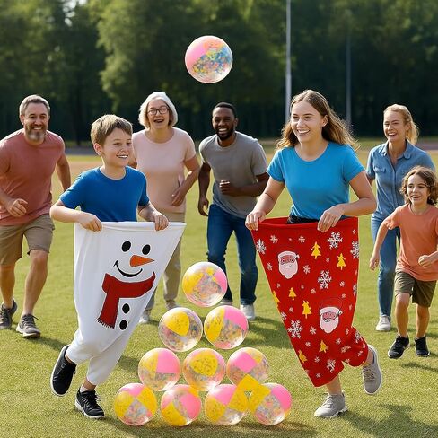 Kywyoyou Granny Pants Yard Game - تتابع السراويل الممتدة الضخمة مع 8 كرات نطاط ، ومضخة الهواء ، ولعبة Phyilious Backyard Party للبالغين والأسرة لم شمل in Kuwait