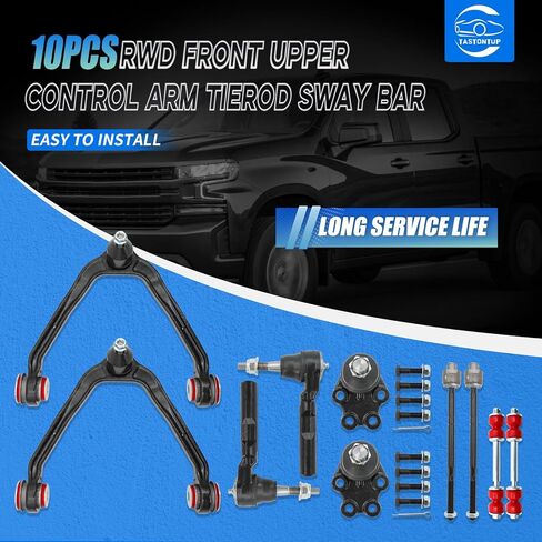 12PCS RWD Front End Suspension Kit for 1999-2006 Chevy Silverado GMC Sierra 1500 2WD, Upper Control Arms w/Ball Joints Suspension Kit Replacement K80942PU in Kuwait