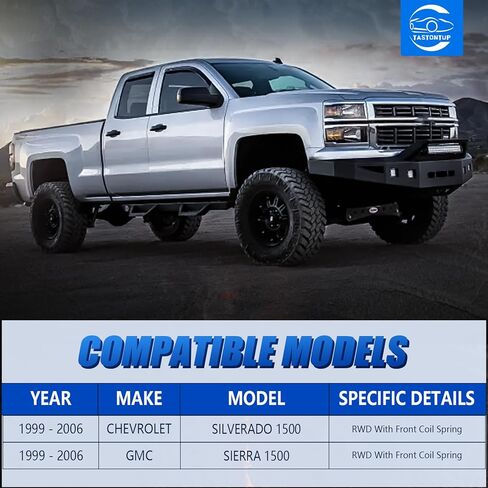 12PCS RWD Front End Suspension Kit for 1999-2006 Chevy Silverado GMC Sierra 1500 2WD, Upper Control Arms w/Ball Joints Suspension Kit Replacement K80942PU in Kuwait