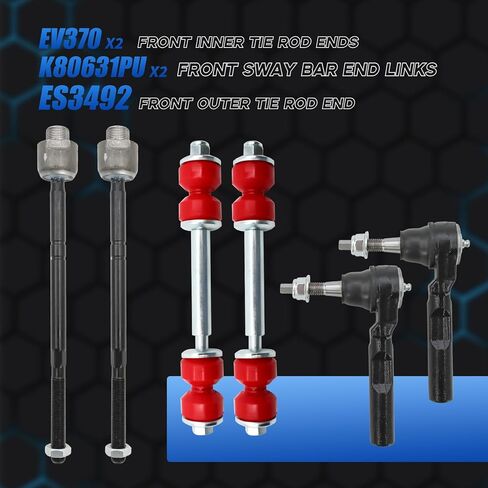 12PCS RWD Front End Suspension Kit for 1999-2006 Chevy Silverado GMC Sierra 1500 2WD, Upper Control Arms w/Ball Joints Suspension Kit Replacement K80942PU in Kuwait