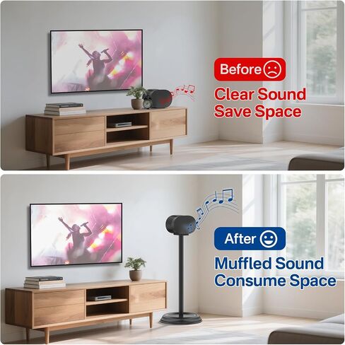 مكبر صوت شاق للخدمة الشاقة في Sonos Era 300 Stand Black with Cable Management Floor Smeter in Kuwait