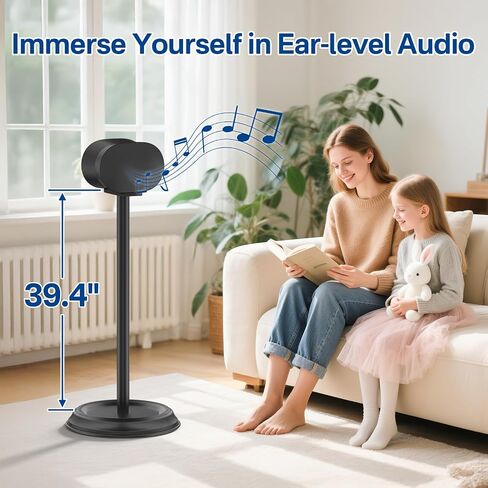 مكبر صوت شاق للخدمة الشاقة في Sonos Era 300 Stand Black with Cable Management Floor Smeter in Kuwait