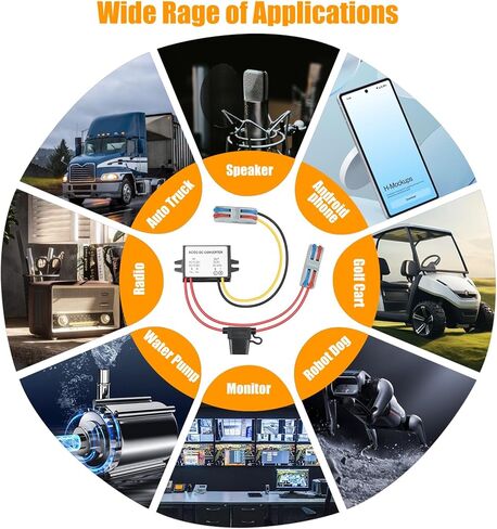 محول تيار متردد/تيار مستمر 15-40 فولت إلى تيار مستمر 12 فولت 3 أمبير، DC-DC 24 فولت/36 فولت تيار متردد 24 فولت/36 فولت إلى تيار مستمر 12 فولت محول جهد باك IP68 مقاوم للماء لعربة السيارة والشاحنة والقارب in Kuwait
