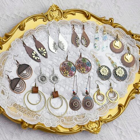 12pairs بوهو أقراط للنساء معلقة عصرية كبيرة من البوهيميا البوهيمي البوهيمي على غرار ملونة تتدلى Dancling Happie خفيفة الوزن على غرار الأزياء hypoallergenic arring mostice mostume مجموعة المجوهرات in Kuwait