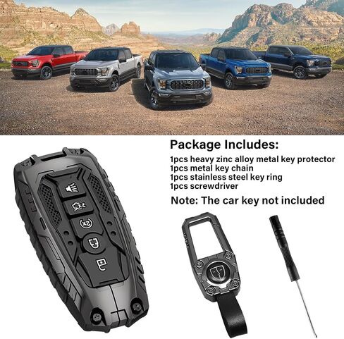 Heavy Zinc Alloy Key Fob Cover for 2019-2024 2025 Mazda CX-5 CX-30 CX-50 CX-70 CX-90 3 6 CX-9 WAZSKE11D01 662F-SKE11D01, Metal Key Case Protector Keychain, 4 Buttons in Kuwait