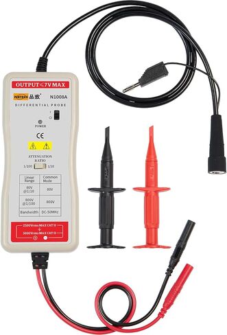PINTECH High Voltage Differential Probe, 100MHz, 800V, 100X/10X Attenuation, with Standard BNC Interface, Oscilloscope Probe Kit Accessory N1008B in Saudi Arabia