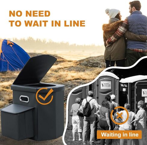 ترقية XL المرحاض المحمول للبالغين ، ومرحاضًا كبيرًا كبيرًا في مجال الترحيل ، ومراحيض سفر في التخييم مع غطاء للأطفال ، وقعادة مضغوطة للسيارات ، والمشي لمسافات طويلة ، والشاطئ والتخييم in Kuwait