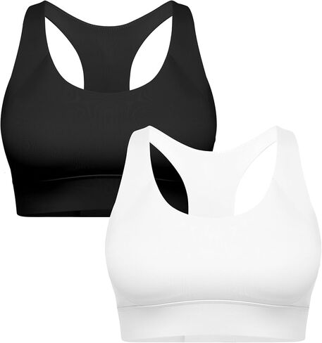 Sports Bras for Women High Support - High Impact Padded Racerback Sport Bra - Womens Push Up Running Gym Yoga Workout Tops in Kuwait