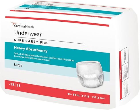 Cardinal Health™ Protective Underwear, Sure Care™ Plus, Heavy Absorbency, Small/Medium, Pack of 20 in Saudi Arabia