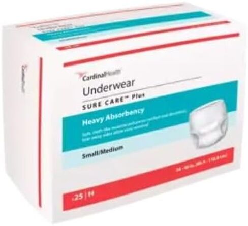 Cardinal Health™ Protective Underwear, Sure Care™ Plus, Heavy Absorbency, Small/Medium, Pack of 20 in Saudi Arabia