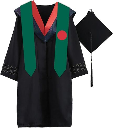 Sweden Flag Graduation Sash/Stole/Scarf 180X13CM Double Sided for Study Aboard International Students Graduation Decoration Item Gift in Saudi Arabia