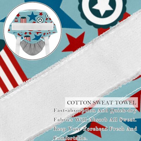 2-Pack Scrub Caps Women with Button,July 4th Holiday Independence Day,Adjustable Bouffant Surgical Caps with Ponytail Holder Multicoloured in Saudi Arabia
