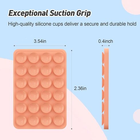 Magnetic Suction Phone Mount for MagSafe Case,Silicone Octob Cup Buddy Sticky Phone Grip Holder for iPhone,Removable Hands-Free Selfie/Video for TikTok & Instagram Influencer/Creator (Baby Pink) in Saudi Arabia