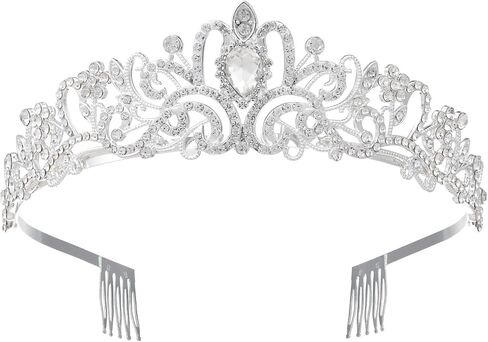 Birthday Crowns for Women Queen Crystal Tiara Sash Set Rhinestone Hair Headband Happy Party Decorations Accessories Princess Girls Gifts Outfit Kits Colorful in Saudi Arabia